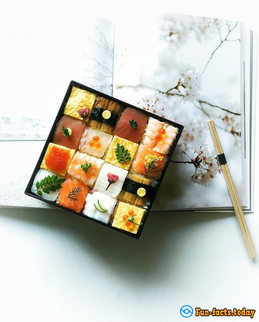 New Sushi trend in Japan: Mosaic from Sushi