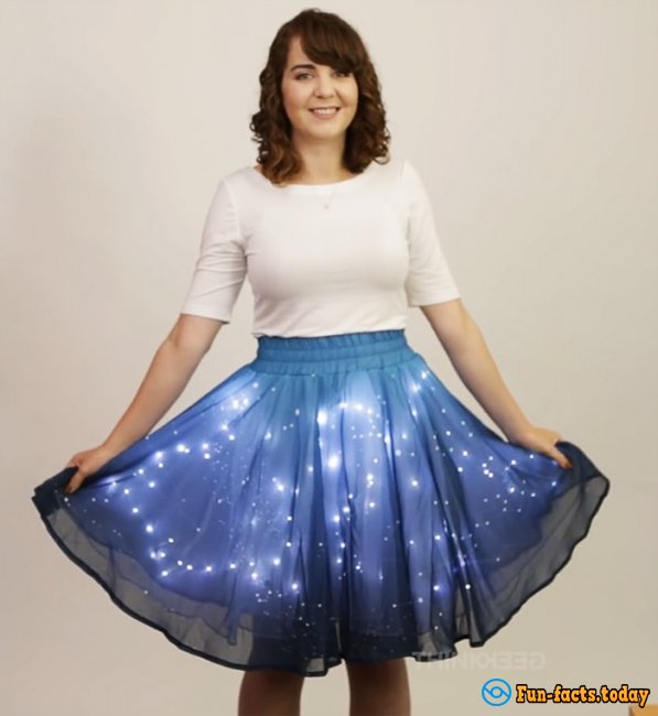 Skirt with LED Solar System Became a Real Sensation on the Internet