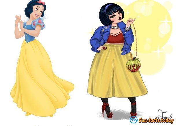 More And More Beauty: Artist Add Extra Weight To Disney Princesses